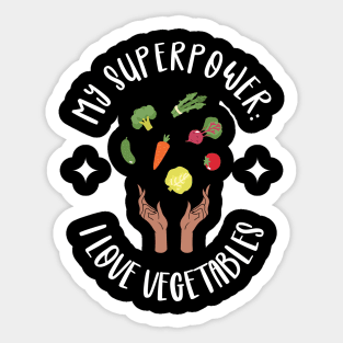 I Love Vegetables T-shirt Design Sticker